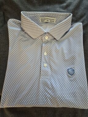 Holderness & Bourne The Renaissance Club Scotland Blue & White Golf Polo - XXL